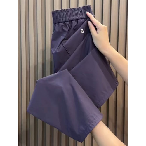 冰丝速干九分直筒裤女夏季新款