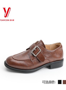 意尔康女鞋2025年秋季新款真皮乐福鞋百搭时装小皮鞋5562GD30925Y