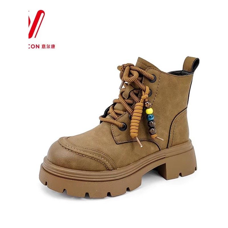 意尔康时尚新款棉鞋加绒靴百搭马丁冬季保暖女鞋5792ZM4824822025