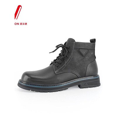 意尔康马丁新款2026男鞋S602AF54615A真皮时尚高帮轻便靴短靴百搭