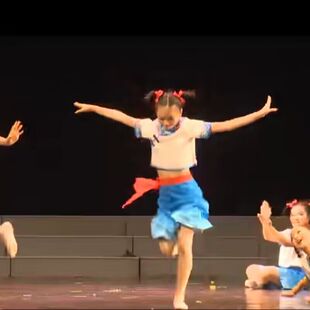 我和我的老师演出服儿童民族秧歌服童年的夏天表演服月光光舞台装