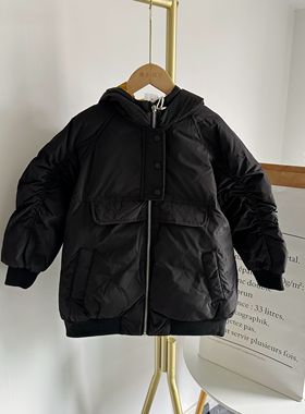 牛哆哆冬季儿童棉袄男女童羽绒棉连帽休闲保暖棉衣外套77162