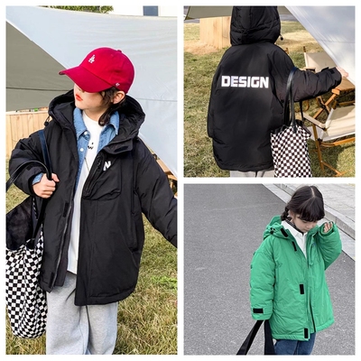 唐家冬季男女童连帽羽绒服