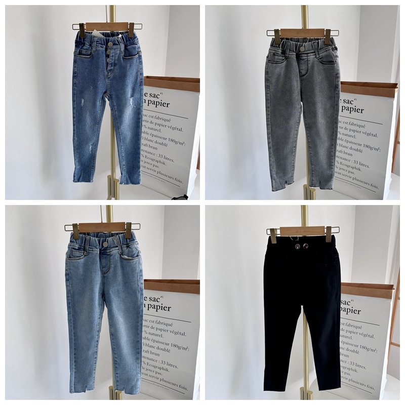 LZ女童修身小脚铅笔长裤牛仔裤