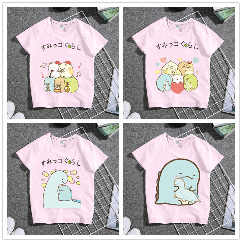 新款动漫夏季童装粉色短袖角落生物 超萌卡通男女学生T恤亲子装潮,童装/婴儿装/亲子装,T恤,淘宝优惠券,粉丝福利购,淘宝优惠卷