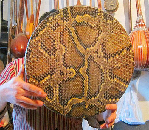 新疆特色手工制作演奏乐器40CM蟒皮手鼓新品