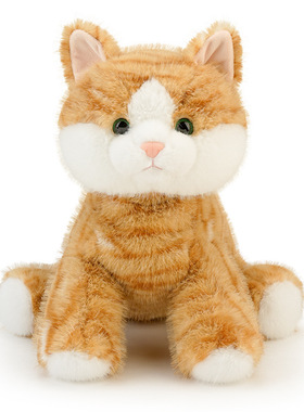 动物仿真坐款小猫咪玩偶公仔摆件毛绒玩具安抚娃娃猫生日礼物女生