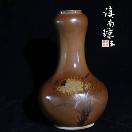 建水紫陶厂家直销花瓶 明仁大师作品 全手工 柴烧花瓶 1718Y