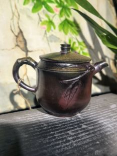 肖春魁浪鬼柴烧壶 云南建水紫陶茶壶厂家直销 小高竹节壶15