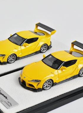 YM Model 1:64 丰田 牛魔王 SUPRA 黄色 树脂汽车模型 藏品 摆件