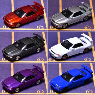 LF 朗峰 1:87 日产 尼桑 GTR R32 塑胶 汽车模型 摆件藏品