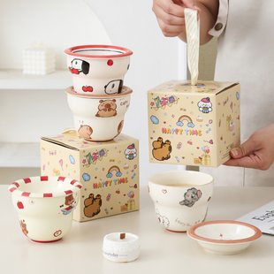 陶瓷马克杯可爱卡通手握杯小礼品10元以内实用伴手礼办公室咖啡杯