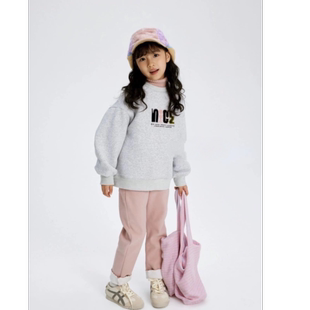 【断码清仓】小Z范女童冬季卫衣青少年冬款高领加绒卫衣裤子套装