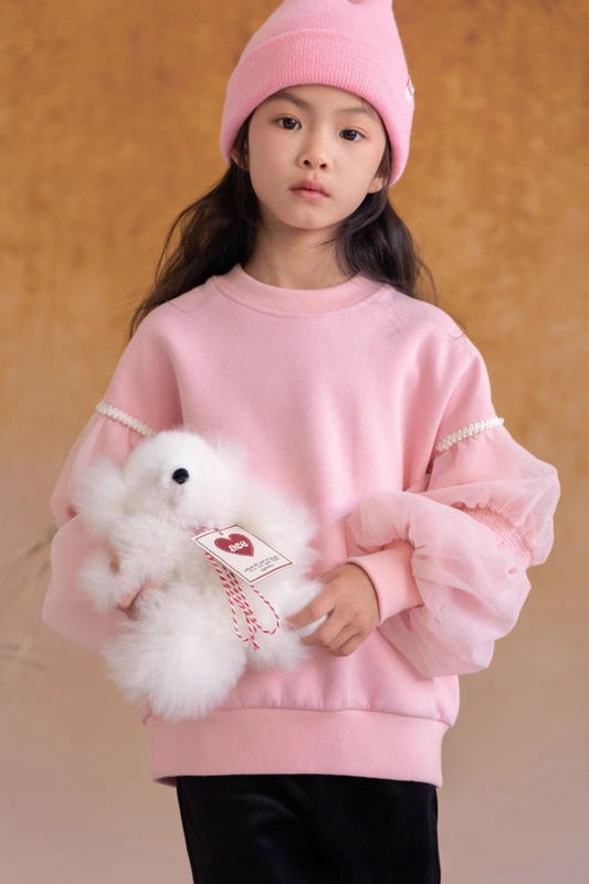 品牌童装女童春秋卫衣儿童内搭灯卫衣/绒衫
