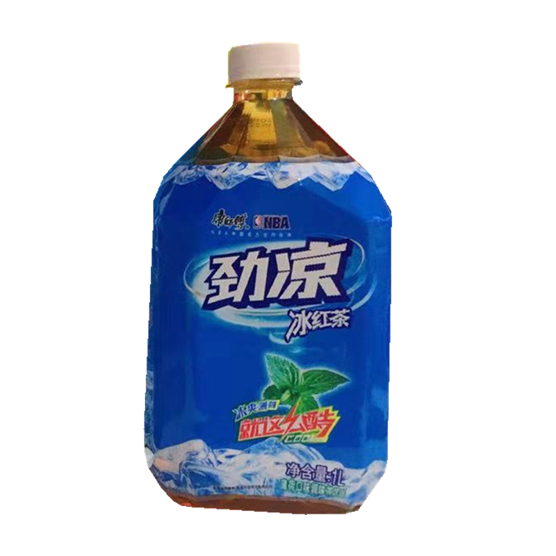 康师傅劲凉冰红茶薄荷口味调味茶饮品1l*12瓶大瓶装整箱包邮