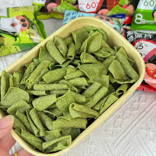 高钙海藻脆片漳州古城特产虾片营养零食绿色薯片黄油与渔脆片