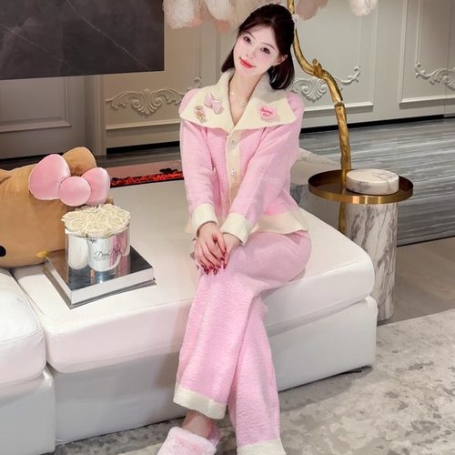 蜜桃可爱DIY公仔半边绒家居服