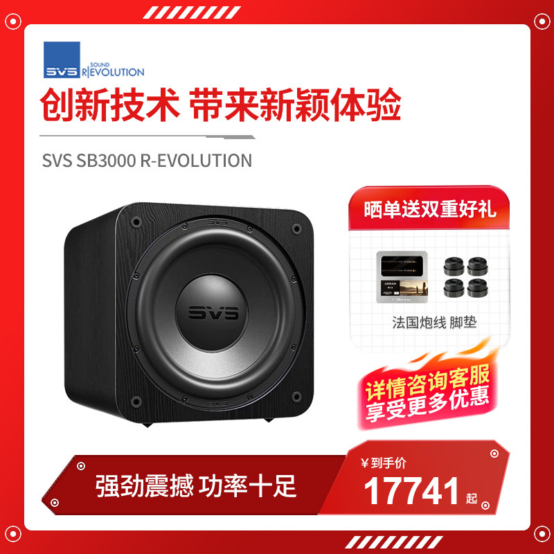 美国SVS SB3000 R-EVOLUTION 低音炮音响家庭影院有源重低音家用