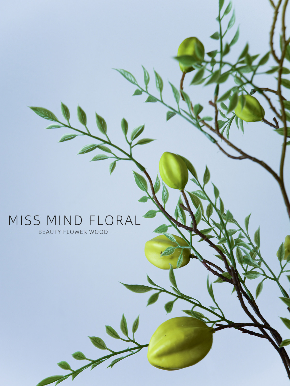 高端精品 杨桃 花艺师仿真果花家居装饰假花材单枝摄影拍照道具