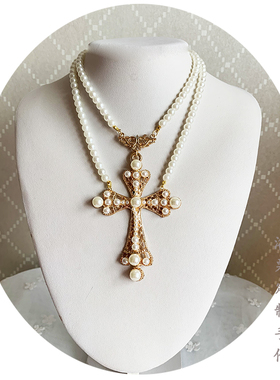 洛丽塔锁骨链十字架多层锁骨链