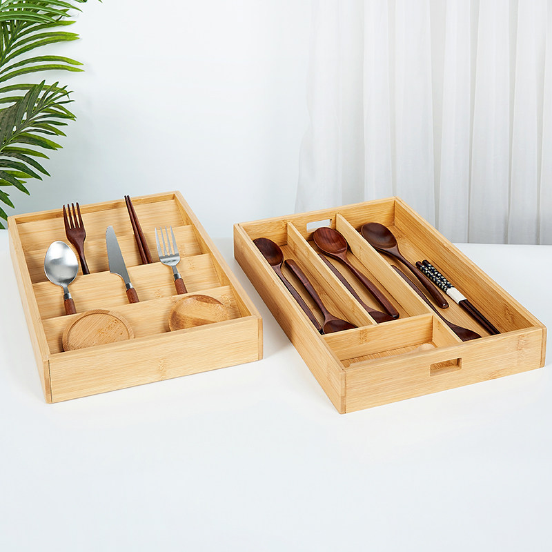 餐具托盘家用放筷子汤勺日式竹制木质茶托盘长方形茶盘