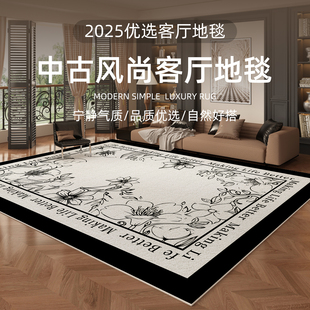 轻奢高级感法式 地毯客厅2025新款 中古风家用沙发茶几毯卧室地垫