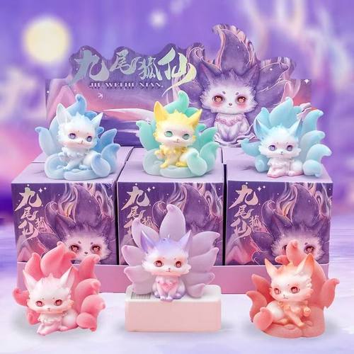 正品九尾仙狐盲盒摆件2025新款可爱狐狸手办家居装饰男女生日礼物