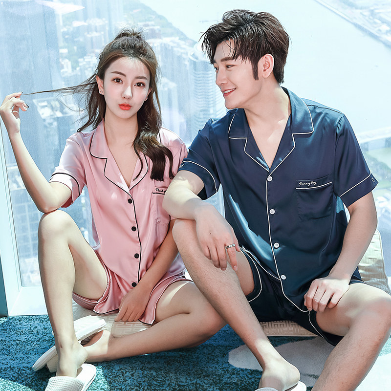 情侣腄衣女夏2026新款 男装睡衣夏装 薄款冰丝夏天爆款丝绸缎家居
