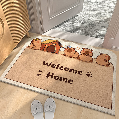 卡通丝圈地垫入户除尘可裁剪门口