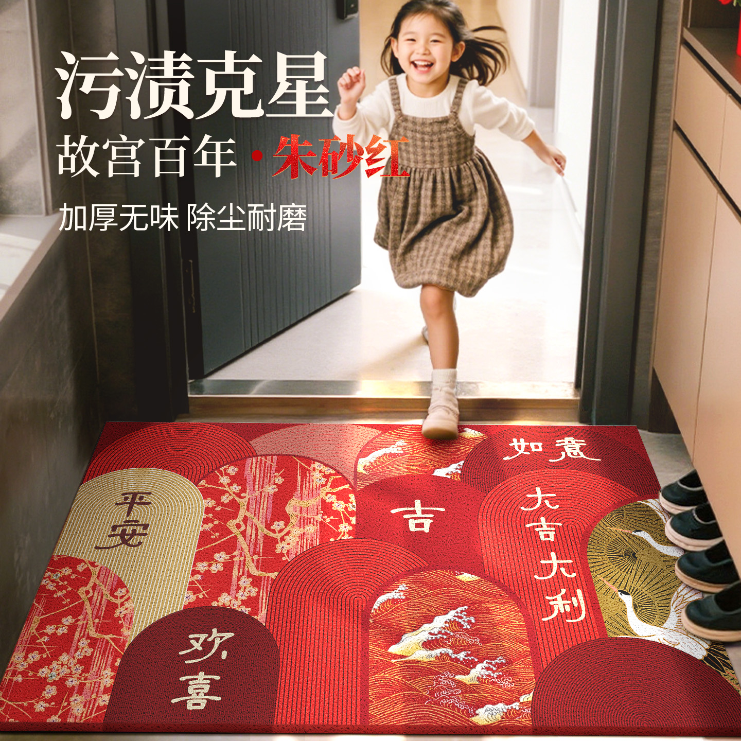 【故宫红】入户门地垫2025年新款