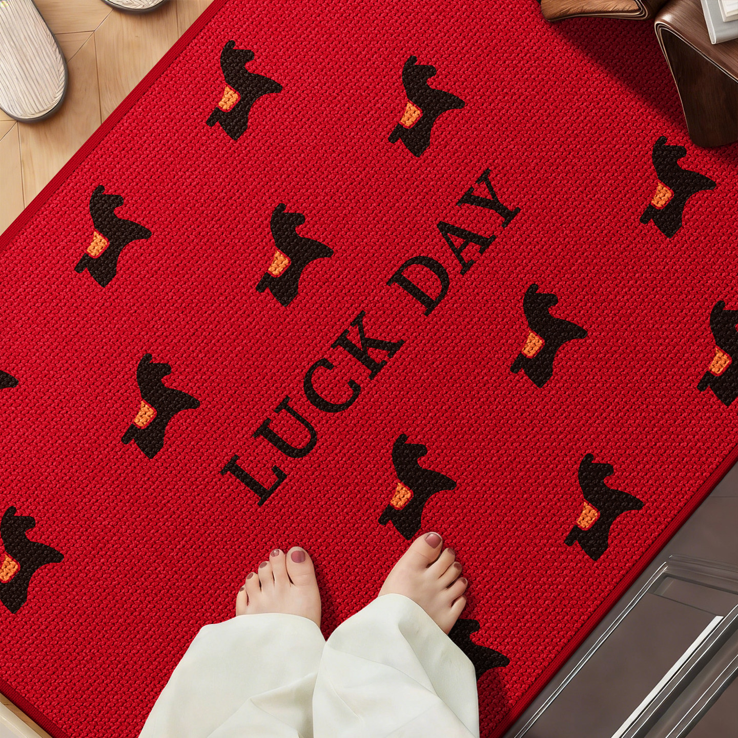 马年新年入户地垫红色喜庆高级感2026新款防滑耐脏进门大门口脚垫,居家布艺,入户地垫,淘宝优惠券,粉丝福利购,淘宝优惠卷