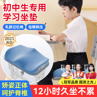 中小学生坐垫教室专用2025新款 通用垫子 久坐不累椅垫增高座垫四季