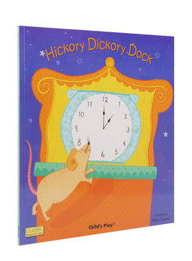 小彼恩图书 点读版 Child's Play 韵文歌谣洞洞书 Hickory Dickory Dock 英国进口 childs play英文原版绘本 毛毛虫点读笔配套书