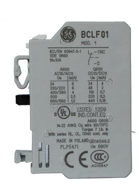 9年老店 通用 BCLF01 辅助触点接触器顶装1NC 常闭触头 104701