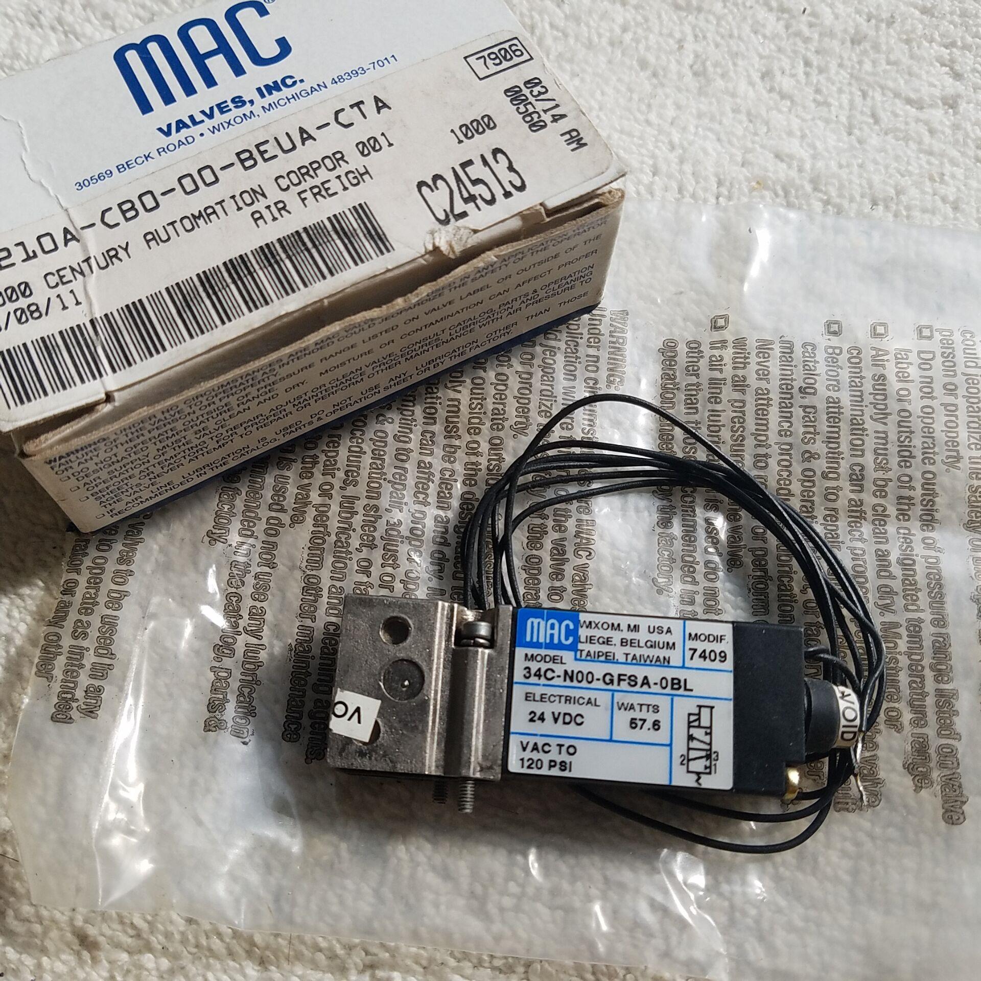 美国MAC电磁阀34A-BAB-LB-1BE34B-ABA-GDFA-1KA现货销售