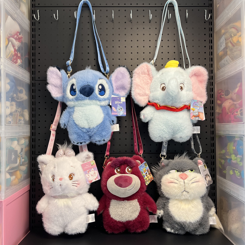 正品迪士尼毛绒玩偶公仔斜挎包女