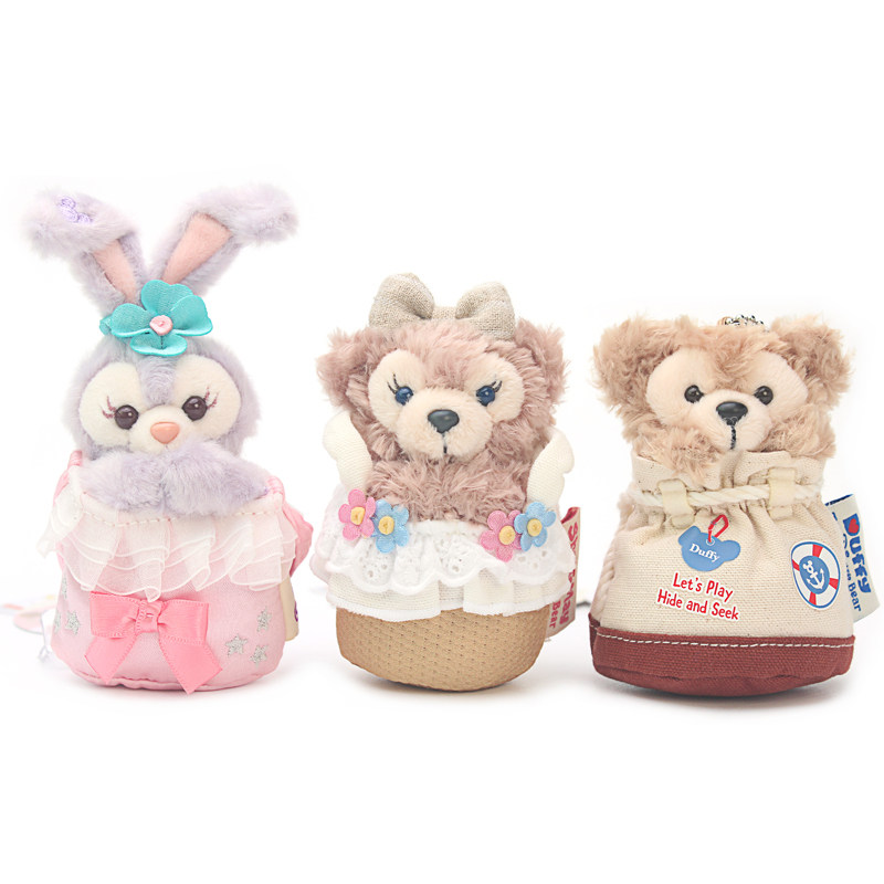 迪士尼草莓熊挂件米妮米奇游泳圈史迪仔小熊维尼毛绒玩具玩偶公仔