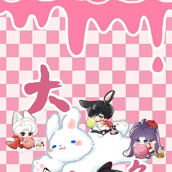 玛卡文创恋与深空大白兔毛绒吧唧