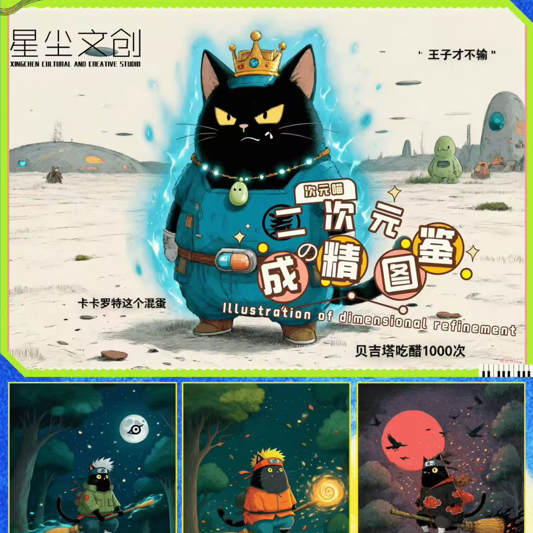 星尘文创次元喵二次元图鉴卡牌