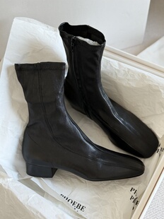 【 现货】 Pheobe philo 25 新款弹力皮中跟鞋