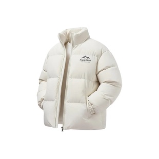 NXPTP美式时尚冬保暖通勤宽松山峰印花户外男女面包羽绒棉服外套