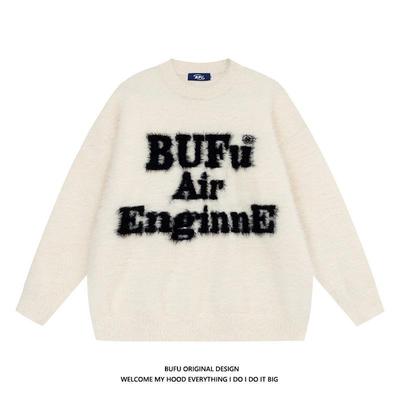 亿万少年BUFU字母毛衣针织衫上衣