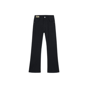 TQMT加绒加厚微喇弯刀裤美式复古高街水洗做旧休闲垂感直筒牛仔裤