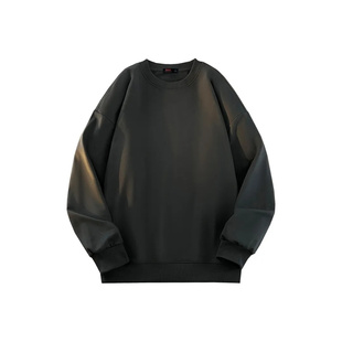 班尼日系简约基础打底衫 加厚保暖圆领套头休闲宽松卫衣 纯色长袖