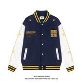 亿万少年美式 民族刺绣fock棒球服夹克男女秋冬潮牌外套24新款 上衣