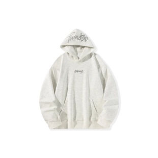 88rising学院风美式 潮牌简约花体印花宽松加绒连帽卫衣春秋男女