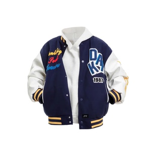 Pirkadat美式 复古高街植绒刺绣外套潮流痞帅加厚夹棉服上衣夹克