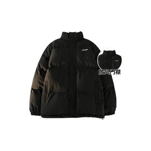 PRESSURE基础字母纯色印花宽松立领面包棉服外套秋冬加厚防寒棉袄