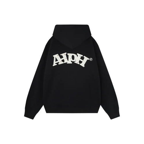 AHPH背后贴布上衣加绒连帽卫衣