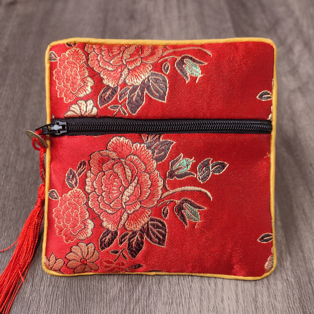 中国风刺绣布艺拉链饰品袋锦囊收纳福袋手串首饰包装布袋零钱包苏